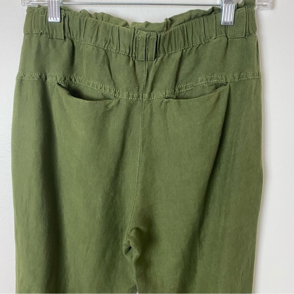 Cartonnier by Anthropologie Army Green Linen Blend Pants - Picture 9 of 12